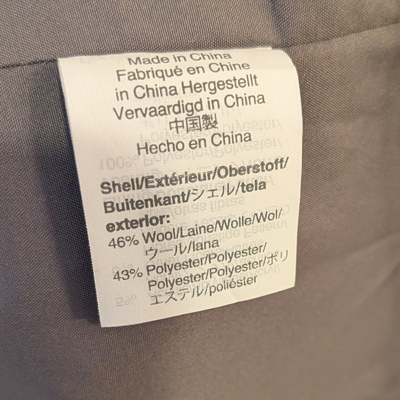 J. Crew Factory Women's Grey Wool Blend City Coat Size 22 - Picture 5 of 7